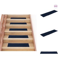 Selbstklebende Treppenmatten 15 Stk. Rechteckig 76x20 cm Blau - Stufenmatten - Treppenläufer - Treppenschutz - Anti-Rutschmatte - Nadelvliesmatte Selbstklebende Treppenmatten 15 Stk. Rechteckig 76x20 cm Blau - Stufenmatten - Treppenläufer - Treppenschutz - Anti-Rutschmatte - Nadelvliesmatte von VIDAXL