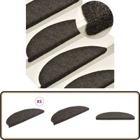 Selbstklebende Treppenmatten 5 Stk. Anthrazit 65x21x4 cm - Stufenmatte - Treppenmatte - Anti-Rutsch Matte - Treppenläufer - Nadelvlies von VIDAXL