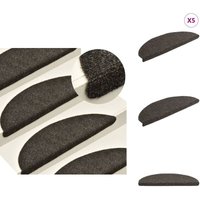 Selbstklebende Treppenmatten 5 Stk. Anthrazit 65x21x4 cm - Stufenmatte - Treppenmatte - Anti-Rutsch Matte - Treppenläufer - Nadelvlies von VIDAXL