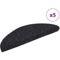 Vidaxl - Stufenmatten Selbstklebend 5 Stk. 56x17x3 cm Schwarz Halbrund von VIDAXL