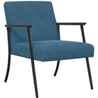 Sessel Blau 59 x 75 x 78 cm Samt vidaXL von VIDAXL