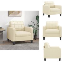 Sessel Creme 60 cm Kunstleder - Esszimmerstuhl - Lounge Chair - Wohnzimmersofa - Kunstledersessel - Cremefarbener Stuhl Sessel Creme 60 cm Kunstleder - Esszimmerstuhl - Lounge Chair - Wohnzimmersofa - Kunstledersessel - Cremefarbener Stuhl von VIDAXL