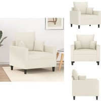 Sessel Creme 60 cm Samt - Sessel - Sofa - Clubsessel - Fernsehsessel Sessel Creme 60 cm Samt - Sessel - Sofa - Clubsessel - Fernsehsessel von VIDAXL
