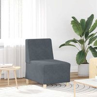Vidaxl - Sofa-Stuhl ohne Armlehnen Dunkelgrau 55 cm Samt von VIDAXL