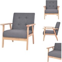 Sessel Dunkelgrau Stoff - Bequemer Sessel - Lesesessel - Fernsehsessel - Relax Sessel - Holzrahmen Sessel Sessel Dunkelgrau Stoff - Bequemer Sessel - Lesesessel - Fernsehsessel - Relax Sessel - Holzrahmen Sessel von VIDAXL