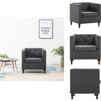 Sessel Dunkelgrau Stoff - Eleganter Sessel - Chesterfieldsessel - Wohnzimmersessel - Esszimmerstuhl - Holzrahmen Sessel Sessel Dunkelgrau Stoff - Eleganter Sessel - Chesterfieldsessel - Wohnzimmersessel - Esszimmerstuhl - Holzrahmen Sessel von VIDAXL