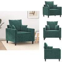 Sessel Dunkelgrün 60 cm Samt - Sessel - Sofa - Clubsessel - Fernsehsessel Sessel Dunkelgrün 60 cm Samt - Sessel - Sofa - Clubsessel - Fernsehsessel von VIDAXL