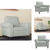 Sessel Hellgrau 60 cm Samt - Samtsofa - Wohnzimmersofa - Grau Sofa - Lounge Chair - Couchtisch Sessel Hellgrau 60 cm Samt - Samtsofa - Wohnzimmersofa - Grau Sofa - Lounge Chair - Couchtisch von VIDAXL