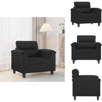 Sessel Schwarz 60 cm Kunstleder - Schwarzes Sofa - Ecksofa Schwarz - Wohnzimmersofa - Lounge Chair - Gemütlicher Sessel von VIDAXL