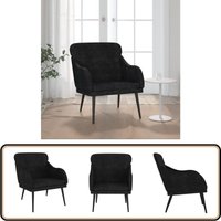 Sessel Schwarz 63x76x80 cm Samt - Samtsessel - Schwarzer Sessel - Wohnzimmersessel - Bequemer Sessel - Lounge Chair Sessel Schwarz 63x76x80 cm Samt - Samtsessel - Schwarzer Sessel - Wohnzimmersessel - Bequemer Sessel - Lounge Chair von VIDAXL