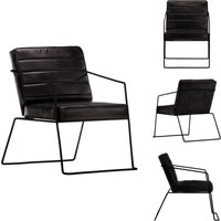 Sessel Schwarz Echtleder - Echtleder Sessel - Schwarzer Sessel - Designer Sessel - Wohnzimmersessel - Lounge Sessel Sessel Schwarz Echtleder - Echtleder Sessel - Schwarzer Sessel - Designer Sessel - Wohnzimmersessel - Lounge Sessel von VIDAXL