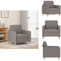 Sessel Taupe 60 cm Stoff - Esszimmerstuhl - Lounge Chair - Beistelltisch - Wohnzimmersofa - Gemütlicher Sessel von VIDAXL