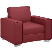 Sofa Sessel 59 cm mit Kissen Weinrot Kunstleder Vidaxl Sofa Sessel 59 cm mit Kissen Weinrot Kunstleder Vidaxl von VIDAXL