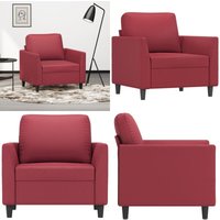 Sessel Weinrot 60 cm Kunstleder - Sessel - Wohnzimmersofa - Couchtisch - Ledercouch - Designerstuhl - Home & Living von VIDAXL