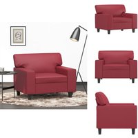 Sessel Weinrot 60 cm Kunstleder - Sessel - Wohnzimmersofa - Ledercouch - Weinrot - Kunstleder Sessel Weinrot 60 cm Kunstleder - Sessel - Wohnzimmersofa - Ledercouch - Weinrot - Kunstleder von VIDAXL