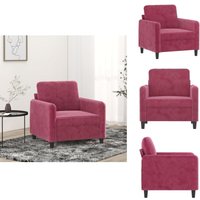 Sessel Weinrot 60 cm Samt - Samtsofa - Wohnzimmersofa - Bequemer Sessel - Weinroter Sessel - Lounge Chair Sessel Weinrot 60 cm Samt - Samtsofa - Wohnzimmersofa - Bequemer Sessel - Weinroter Sessel - Lounge Chair von VIDAXL