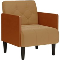Sessel mit Armlehnen Braun 55 cm Samt Vidaxl von VIDAXL