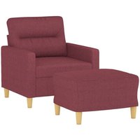 Sessel mit Hocker Weinrot 60 cm Stoff Vidaxl Sessel mit Hocker Weinrot 60 cm Stoff Vidaxl von VIDAXL