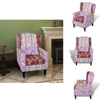 Sessel mit Patchwork-Design Stoff - Patchwork Sessel - Esszimmerstuhl - Wohnzimmersessel - Gemütlicher Sessel - Bequeme Lounge Chair Sessel mit Patchwork-Design Stoff - Patchwork Sessel - Esszimmerstuhl - Wohnzimmersessel - Gemütlicher Sessel - Bequeme Lounge Chair von VIDAXL
