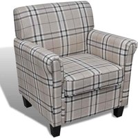 Sessel mit Sitzkissen Creme Stoff Vidaxl von VIDAXL