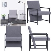 Sessel mit Verchromten Füßen Hellgrau Stoff - Esszimmerstuhl - Wohnzimmersessel - Designerstuhl - Grauer Sessel - Moderner Sessel - Home & Living Sessel mit Verchromten Füßen Hellgrau Stoff - Esszimmerstuhl - Wohnzimmersessel - Designerstuhl - Grauer Sessel - Moderner Sessel - Home & Living von VIDAXL