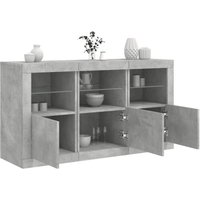 Sideboard mit LED-Leuchten Betongrau 123x37x67 cm - Vidaxl von VIDAXL