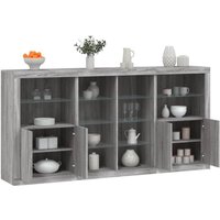 Sideboard,Kommode mit LED-Leuchten Grau Sonoma 202x37x100 cm Vidaxl 44255 Sideboard,Kommode mit LED-Leuchten Grau Sonoma 202x37x100 cm Vidaxl 44255 von VIDAXL
