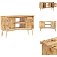 Sideboard 100 x 35 x 60 cm Massivholz Mango - Sideboard - Wohnzimmermöbel - Holzmöbel - Mangoholz - Vintage Sideboard 100 x 35 x 60 cm Massivholz Mango - Sideboard - Wohnzimmermöbel - Holzmöbel - Mangoholz - Vintage von VIDAXL