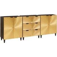 Sideboard 3 pcs Schwarz und Gold 60 x 33 x 75 cm vidaXL Sideboard 3 pcs Schwarz und Gold 60 x 33 x 75 cm vidaXL von VIDAXL