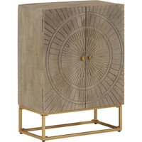 Sideboard 55x30x76 cm Massivholz Mango und Eisen vidaXL Sideboard 55x30x76 cm Massivholz Mango und Eisen vidaXL von VIDAXL