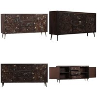 Sideboard Altholz Massiv 160x40x80 cm - Altholzmöbel - Vintage Sideboard - Industrielles Design - Wohnzimmer Dekoration - Regal Mit Türen - Home & Sideboard Altholz Massiv 160x40x80 cm - Altholzmöbel - Vintage Sideboard - Industrielles Design - Wohnzimmer Dekoration - Regal Mit Türen - Home & von VIDAXL
