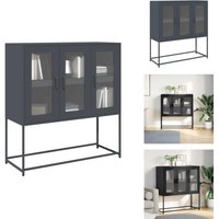 Sideboard Anthrazit 100,5x39x107 cm Kaltgewalzter Stahl - Sideboard - Sideboards - Kommode - Anrichte von VIDAXL