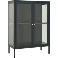 Sideboard Anthrazit 75x35x105 cm Stahl und Glas Vidaxl von VIDAXL