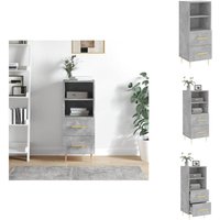 Sideboard Betongrau 34,5x34x90 cm Holzwerkstoff - Sideboard - Wohnwand - Regal - Wohnzimmermöbel - Grau von VIDAXL