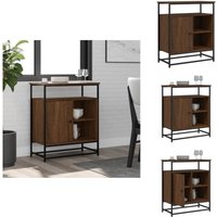 Sideboard Braun Eichen-Optik 69x35x80 cm Holzwerkstoff - Schreibtisch - Wohnzimmermöbel - Sideboard - Eiche Optik - Holzmöbel von VIDAXL