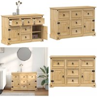 Sideboard Corona 112x40x75 cm Massivholz Kiefer - Schreibtisch - Sideboard - Regal - Wohnraum - Küchenschrank - Home & Living Sideboard Corona 112x40x75 cm Massivholz Kiefer - Schreibtisch - Sideboard - Regal - Wohnraum - Küchenschrank - Home & Living von VIDAXL