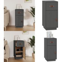 Sideboard Grau 34x40x75 cm Massivholz Kiefer - Holz Sideboard - Massives Kiefernholz - Grau - Wohnwand - Regal - Home & Living Sideboard Grau 34x40x75 cm Massivholz Kiefer - Holz Sideboard - Massives Kiefernholz - Grau - Wohnwand - Regal - Home & Living von VIDAXL