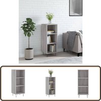 Sideboard Grau Sonoma 34,5x32,5x90 cm Holzwerkstoff - Schreibtisch - Wohnzimmermöbel - Sideboard - Grau - Holzmöbel von VIDAXL