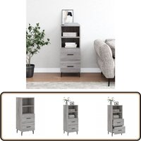 Sideboard Grau Sonoma 34,5x34x90 cm Holzwerkstoff - Schreibtisch - Wohnzimmermöbel - Sideboard - Grau Sideboard - Modernes Sideboard Sideboard Grau Sonoma 34,5x34x90 cm Holzwerkstoff - Schreibtisch - Wohnzimmermöbel - Sideboard - Grau Sideboard - Modernes Sideboard von VIDAXL