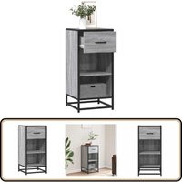 Sideboard Grau Sonoma 35,5x35x76 cm Holzwerkstoff und Metall - Vidaxl von VIDAXL