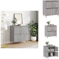 Sideboard Grau Sonoma 60x35x70 cm Holzwerkstoff - Schreibtisch - Wohnzimmermöbel - Sideboard Grau - Holz Sideboard - Regal Sideboard Grau Sonoma 60x35x70 cm Holzwerkstoff - Schreibtisch - Wohnzimmermöbel - Sideboard Grau - Holz Sideboard - Regal von VIDAXL