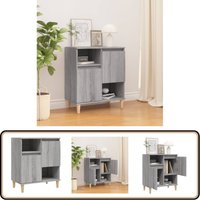 Sideboard Grau Sonoma 60x35x70 cm Holzwerkstoff - Schreibtisch - Wohnzimmermöbel - Sideboard - Grau - Holzmöbel von VIDAXL