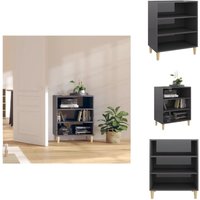 Vidaxl - Sideboard Hochglanz-Grau 57x35x70 cm Holzwerkstoff - Schreibtischregal - Wohnzimmerregale - Grau Sideboard - Holzschrank - Bücherregal von VIDAXL