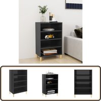 Sideboard Hochglanz-Grau 57x35x90 cm Holzwerkstoff - Sideboard - Wohnzimmermöbel - Regal - Holzmöbel - Grau Möbel Sideboard Hochglanz-Grau 57x35x90 cm Holzwerkstoff - Sideboard - Wohnzimmermöbel - Regal - Holzmöbel - Grau Möbel von VIDAXL