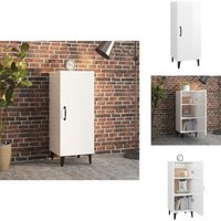 Vidaxl - Sideboard Hochglanz-Weiß 34,5x34x90 cm Holzwerkstoff - Schreibtisch - Wohnzimmer Dekoration - Regal - Möbelstück - Holzmöbel von VIDAXL