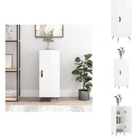 Sideboard Hochglanz-Weiß 34,5x34x90 cm Holzwerkstoff - Schreibtisch - Wohnzimmermöbel - Sideboard - Regal - Weißer Schrank von VIDAXL