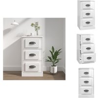 Vidaxl - Sideboard Hochglanz-Weiß 36x35,5x67,5 cm Holzwerkstoff - Sideboard - Wohnwand - Regal - Wohnzimmermöbel - Weißer Sideboard von VIDAXL