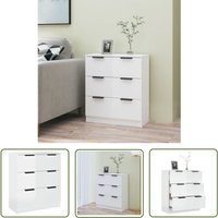 The Living Store Sideboard Hochglanz-Weiß 60x30x70 cm Holzwerkstoff - Sideboard - Wohnwand - TV-Schrank - Regal - Wohnzimmermöbel The Living Store Sideboard Hochglanz-Weiß 60x30x70 cm Holzwerkstoff - Sideboard - Wohnwand - TV-Schrank - Regal - Wohnzimmermöbel von VIDAXL