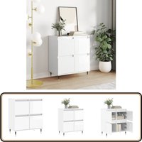 Sideboard Hochglanz-Weiß 60x35x70 cm Holzwerkstoff - Schreibtisch - Wohnzimmermöbel - Sideboard - Holz Sideboard - Weißer Sideboard von VIDAXL