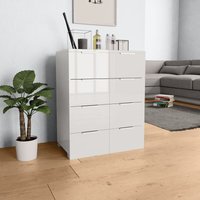 Vidaxl - Sideboard Hochglanz-Weiß 60x35x80 cm Holzwerkstoff 459964 von VIDAXL